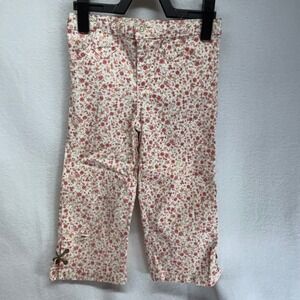 Mary‎ Kate and Ashley Floral Capri Pants Size 5 Toddler Girls Flower Bow Accent